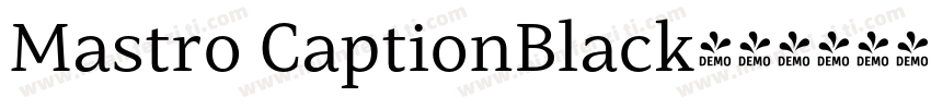 Mastro CaptionBlack字体转换